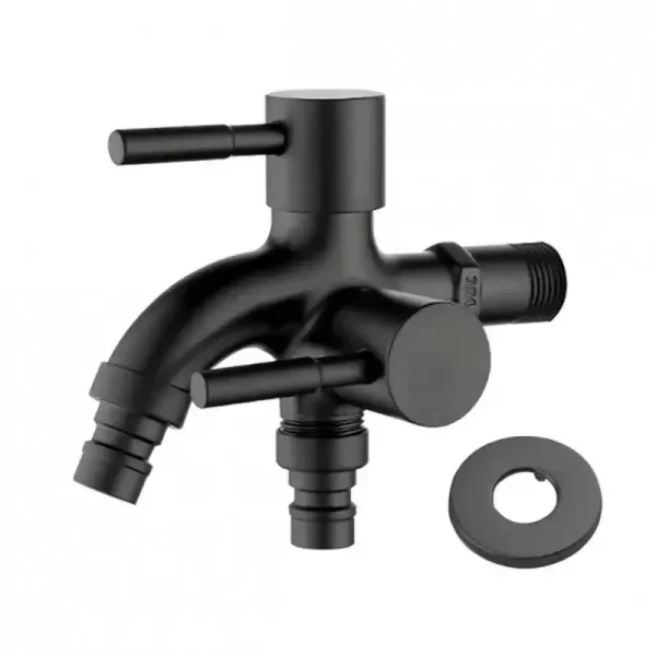 1pc 304 Stainless Steel Multi Functional Washing Machine, Double Outlet Faucet - Image 2