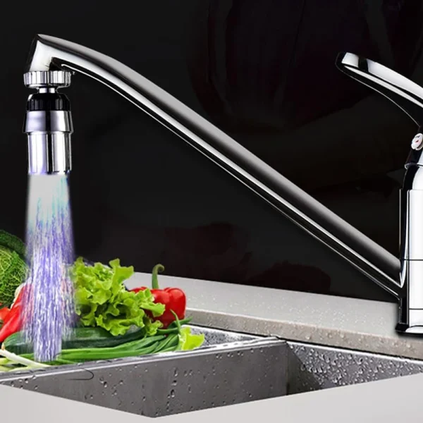 7-Color Change Automatically LED Faucet Head Glow Water Saving Stream Light Faucet Aerator Tap Nozzle for Kitchen Bathroom - Image 5