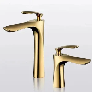 Golden Maple Leaf Single Hole Faucet Basin Faucet For Hot And Cold Household Use Raised Washbasin Washbasin Countertop Basin