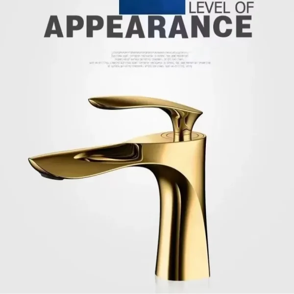 Golden Maple Leaf Single Hole Faucet Basin Faucet For Hot And Cold Household Use Raised Washbasin Washbasin Countertop Basin - Image 3